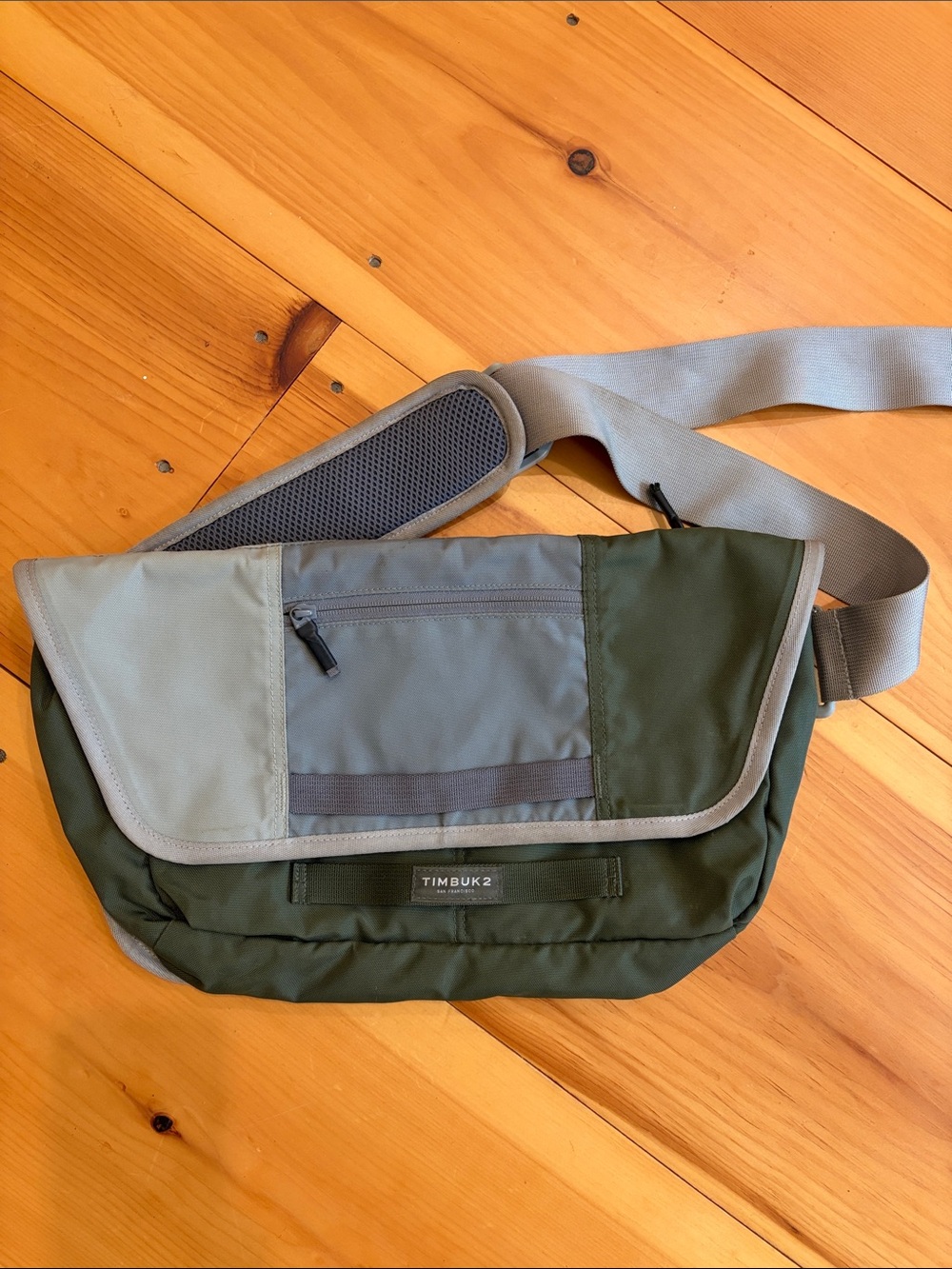 Timbuk2 Olive Green and Light Gray Messenger Bag